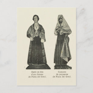 Vintage Italy, Sicily, Traditional Costume Postcard