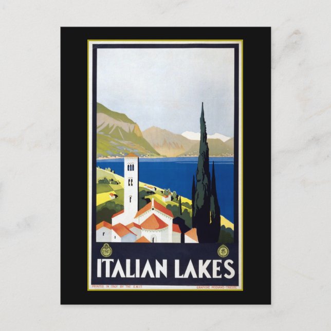 Vintage Italy Travel Advertisement Postcard (Front)
