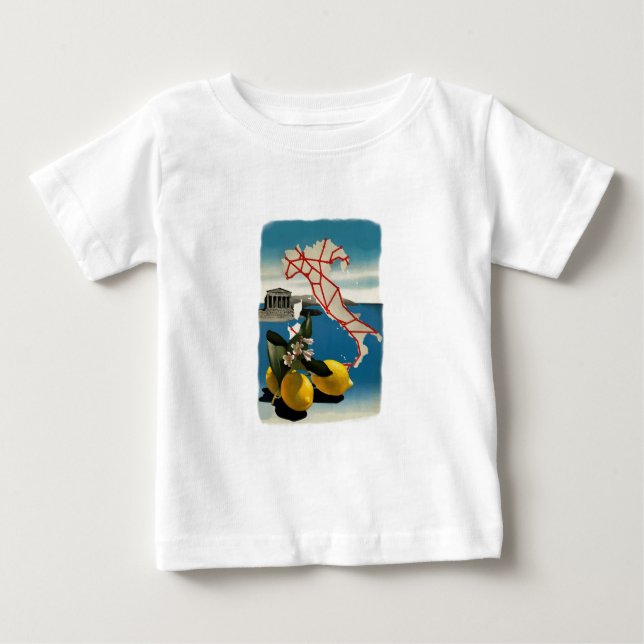 Vintage Italy Travel Baby T-Shirt (Front)