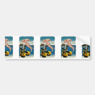 Vintage Italy Travel Bumper Sticker