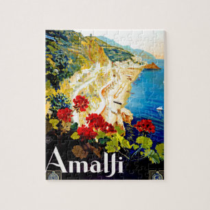 Vintage Italy Travel Illustration Art Jigsaw Puzzle