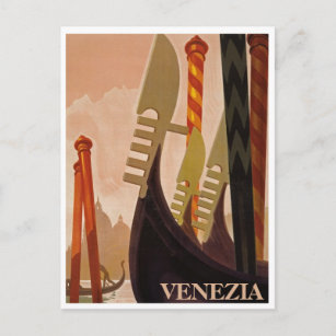 Vintage Italy Travel Poster Postcard