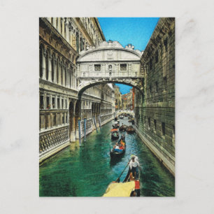 Vintage Italy, Venice, Bridge of Sighs Postcard
