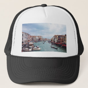 Vintage Italy Venice Canal Photo Trucker Hat