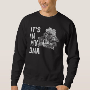 Vintage Its In My DNA Belarus Outline Map Belarusi Sweatshirt