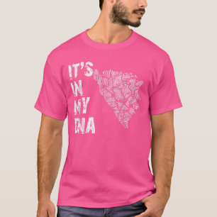 Vintage Its In My Dna Brazil Map Fingerprint Brazi T-Shirt