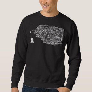 Vintage Its In My DNA Romania Fingerprint Map Roma Sweatshirt