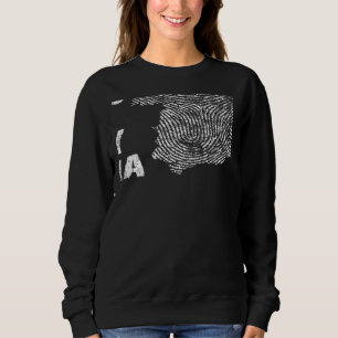 Vintage It's In My DNA Spain Fingerprint Map Spani Sweatshirt