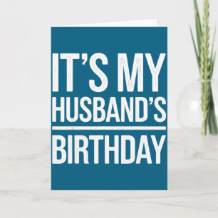 Vintage it's my husband's birthday distressed men card