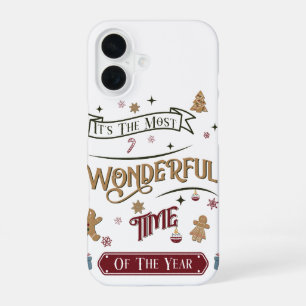 Vintage It's The Most Wonderful Time iPhone 16 Case
