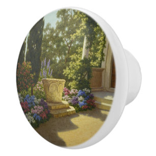Vintage Ivan Choultse Jardin Villa Cypris Ceramic Knob