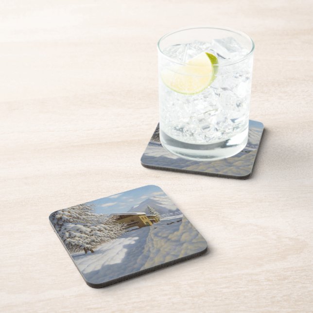 Vintage Ivan Choultse Winter Landscape     Coaster (Right Side)