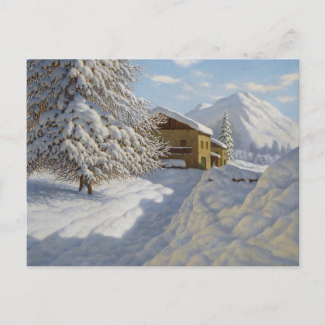 Vintage Ivan Choultse Winter Landscape    Postcard (Front)
