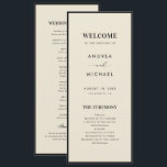 Vintage Ivory & Black Retro Old Money Wedding Programme<br><div class="desc">Guide guests through your ceremony with this ivory and black old money wedding program, inspired by timeless vintage elegance and classic monochrome style. The refined ivory and black palette creates a sophisticated aesthetic perfect for luxury weddings, formal ceremonies, church weddings, rehearsal celebrations, and elegant traditional receptions. This vintage wedding program...</div>