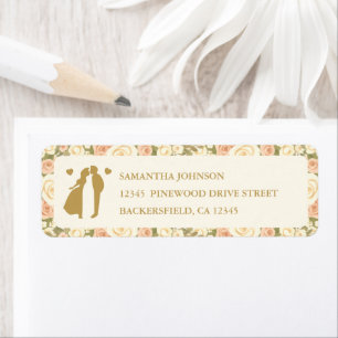 Vintage Ivory Elegant Wedding Return Address