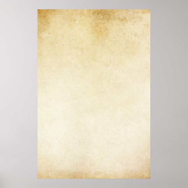 Vintage Ivory Grunge Parchment Paper Background Poster (Front)