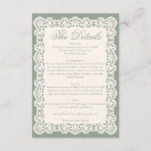 Vintage Ivory Lace Sage Green Vintage Wedding