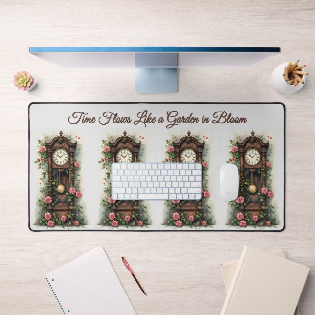 Vintage Ivy Rose Grandfather Clock Desk Mat (Office 1)
