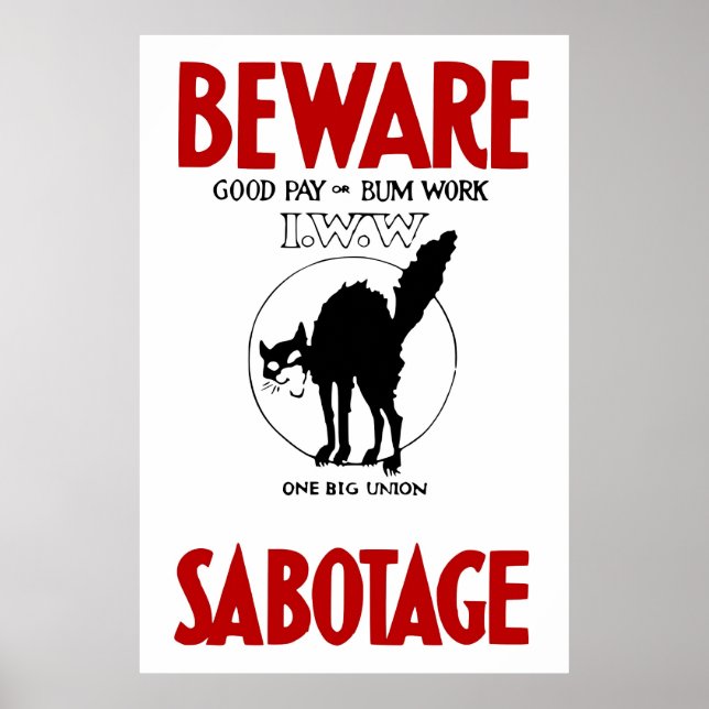 Vintage IWW Propaganda Poster (Front)