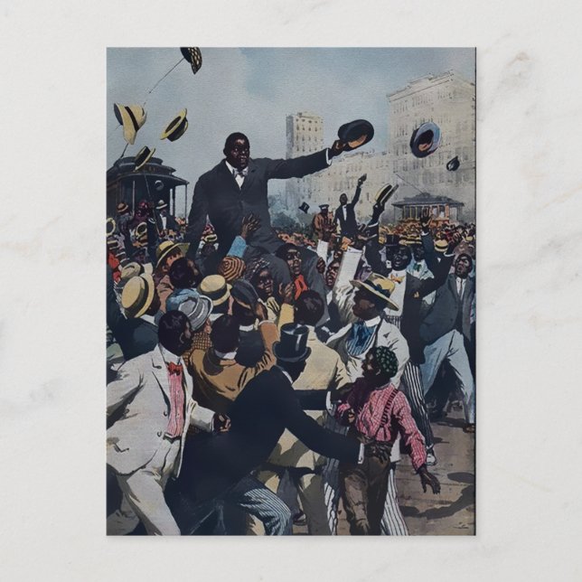 Vintage Jack Johnson in Chicago Postcard (Front)