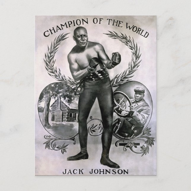 Vintage Jack Johnson Postcard (Front)