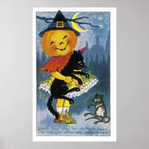 Vintage Jack o' Lantern Child Poster