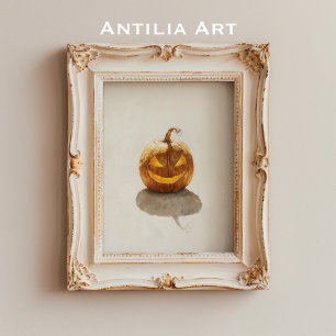 Vintage Jack-o-Lantern Painting Jack Pumpkinhead Poster