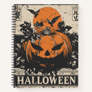 Vintage Jack-O’-Lantern Pumpkin   Halloween Notebook
