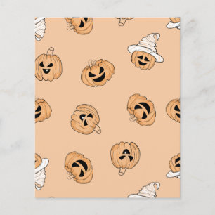 Vintage Jack-o'-Lantern Pumpkin Pattern Scrapbook