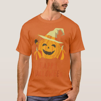 Vintage Jack O Lantern Scary Pumpkin Face Hallowee T-Shirt