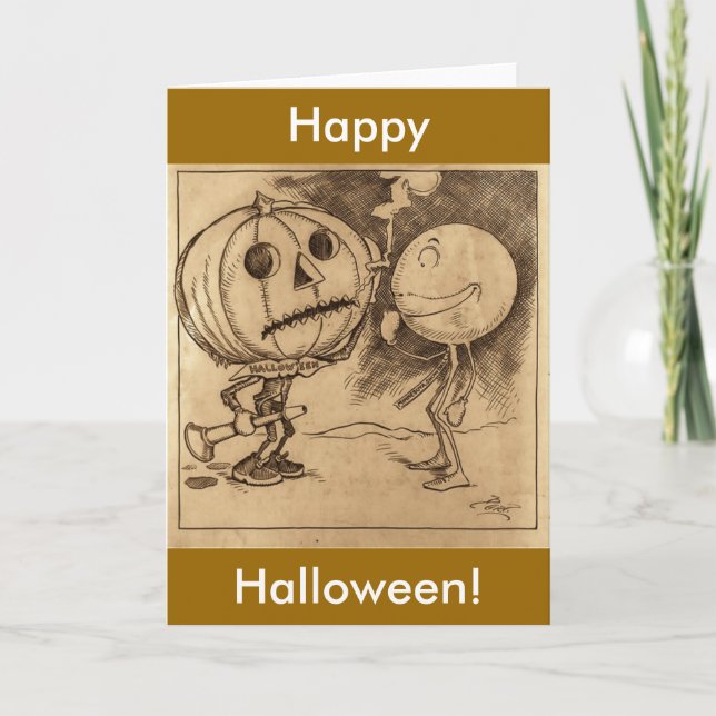 Vintage Jack o'Lanterns Talking Card (Front)