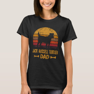 Vintage Jack Russell Terrier Dog Dad Retro Fathers T-Shirt