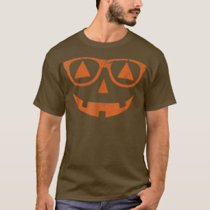 Vintage Jackolantern Pumpkin Face Glasses Jack o L T-Shirt