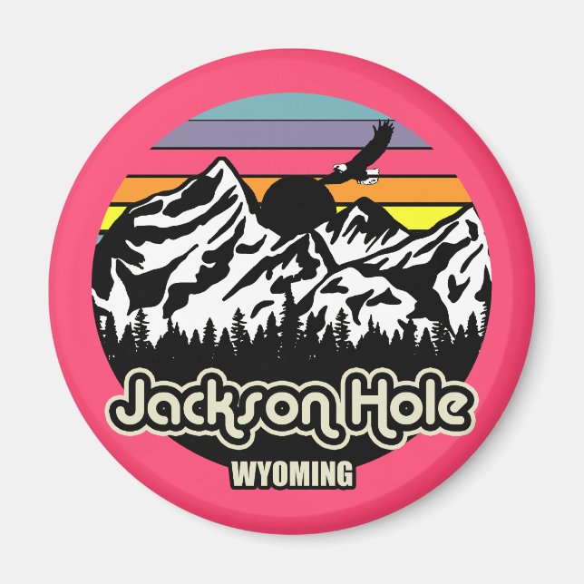 Vintage Jackson Hole Wyoming Magnet (Front)
