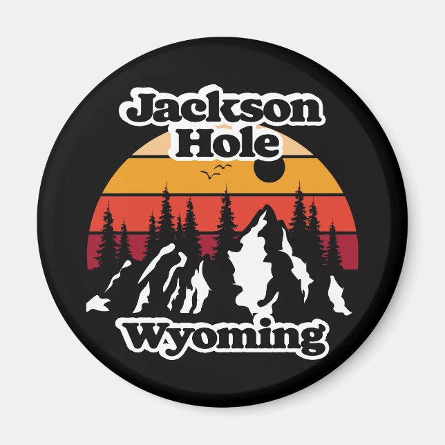 Vintage Jackson Hole Wyoming Magnet (Front)