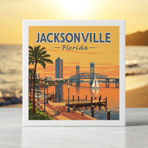 Vintage Jacksonville Florida Tile