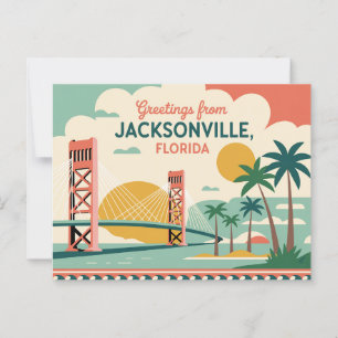 Vintage Jacksonville Postcard   Greetings from