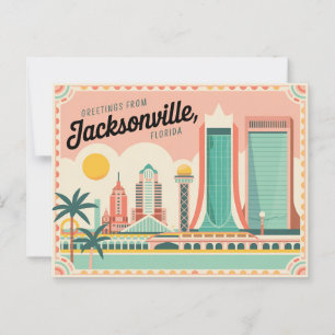 Vintage Jacksonville Postcard   Greetings from
