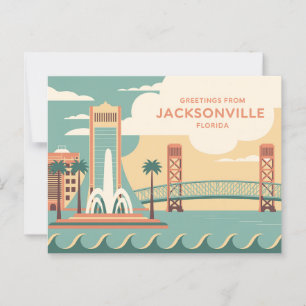 Vintage Jacksonville Postcard   Greetings from