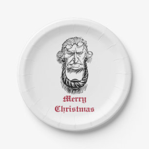 Vintage Jacob Marley Dickens A Christmas Carol Paper Plate