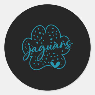 Vintage Jaguars School Sports Team Spirit Back To  Classic Round Sticker