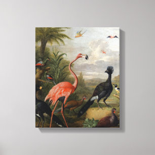 Vintage Jakob Bogdani Birds in a Landscape Canvas Print
