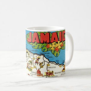 Vintage Jamaica Map Mug