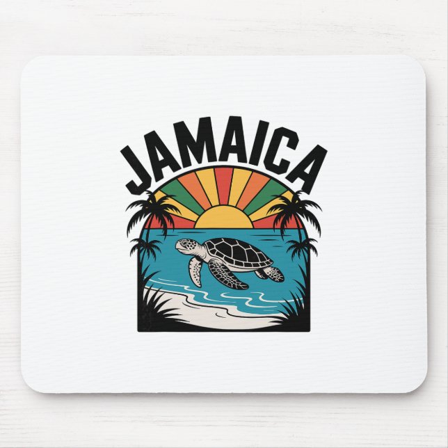 Vintage Jamaica Reggae Vacation  Mouse Pad (Front)