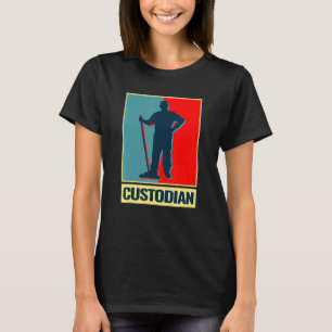 vintage janitor caretaker custodian Janitorial for T-Shirt