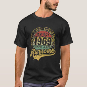Vintage January 1969 53 Years Born In 1969 53Rd Bd T-Shirt