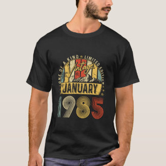 Vintage January 1985 40th Birthday Vintage Men Wom T-Shirt