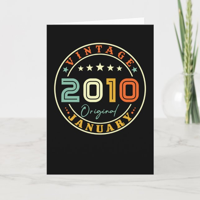 Vintage January 2010 Card (Front)