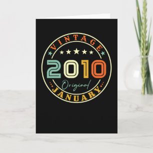 Vintage January 2010 Card