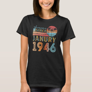 vintage janury 1946 92 years old 76th birthday men T-Shirt